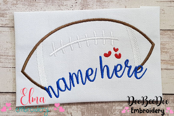 Football Blank Space for Names - Fill Stitch - Machine Embroidery Design
