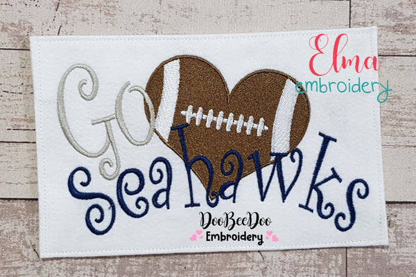 Football Go Seahawks - Fill Stitch