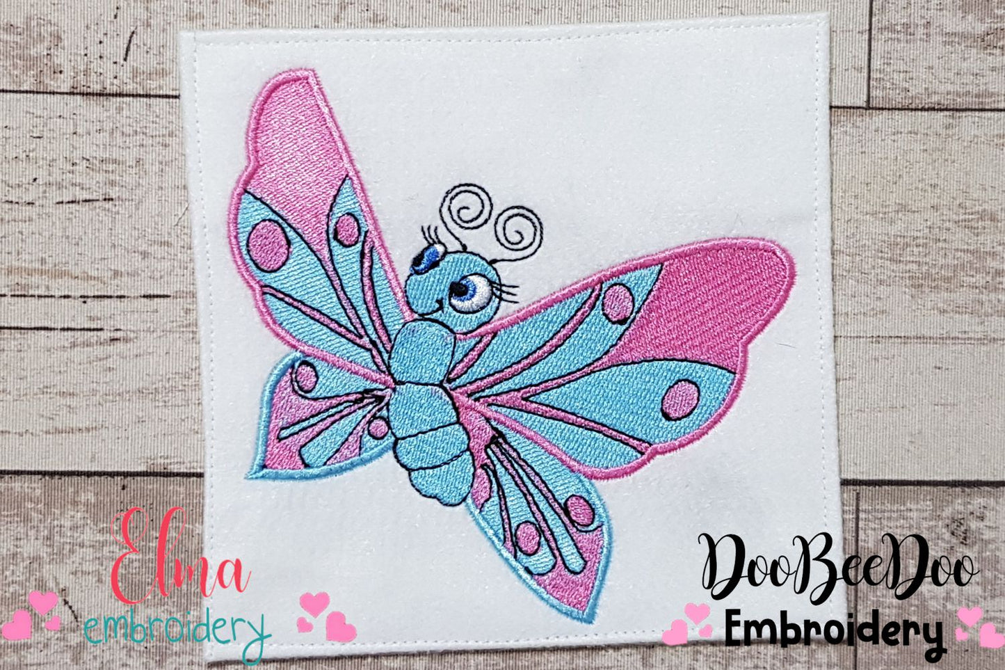 Cute Butterfly - Fill Stitch - Machine Embroidery Design