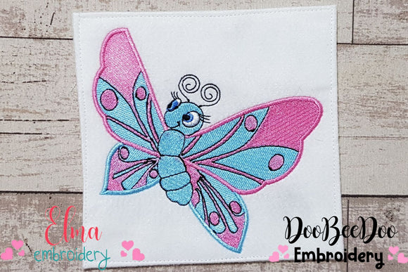 Cute Butterfly - Fill Stitch Embroidery