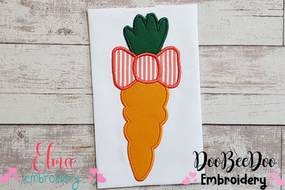 Easter Carrot with Bow - Applique