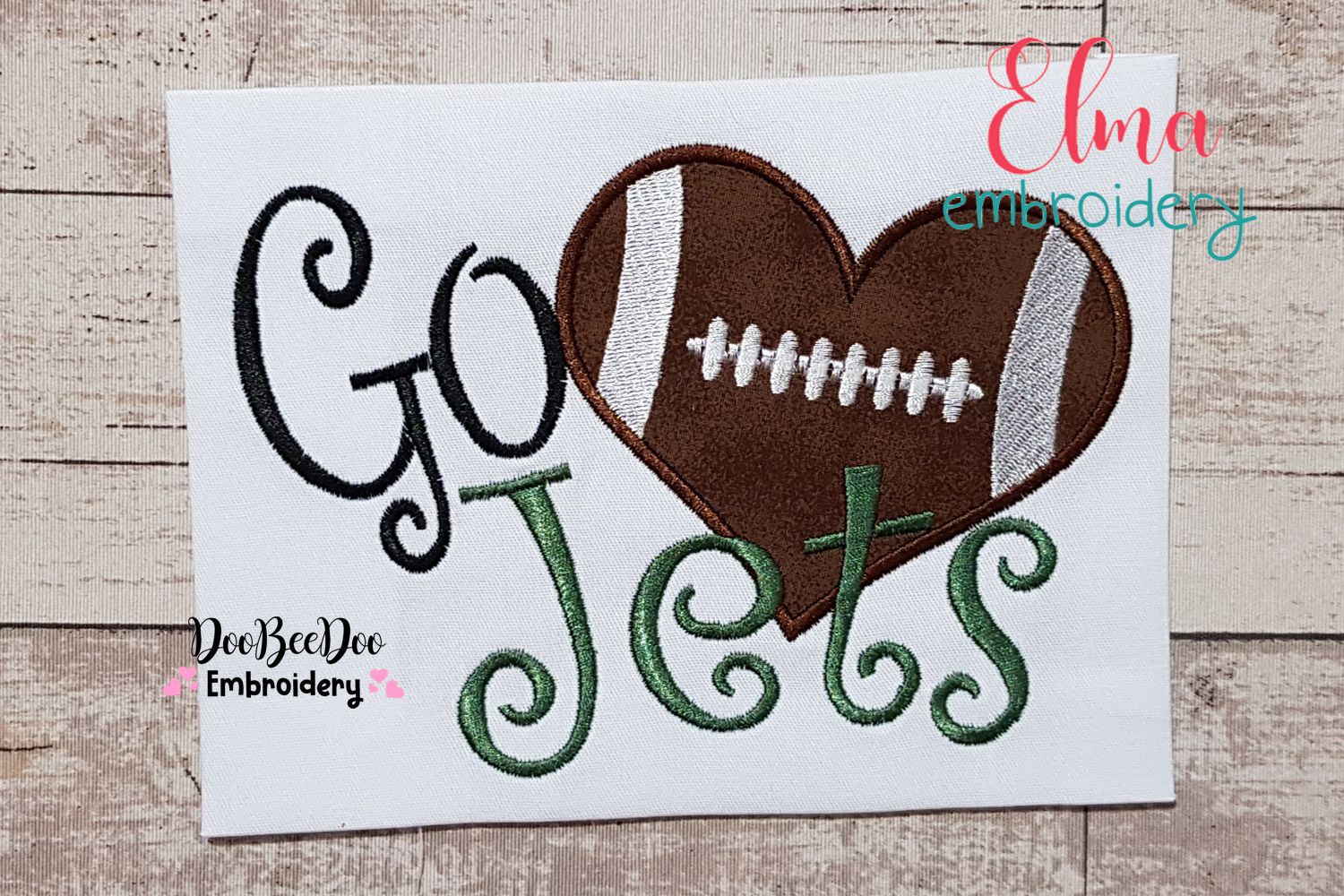 Jets Logo Football Embroidery Design