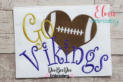Football Go Vikings - Fill Stitch