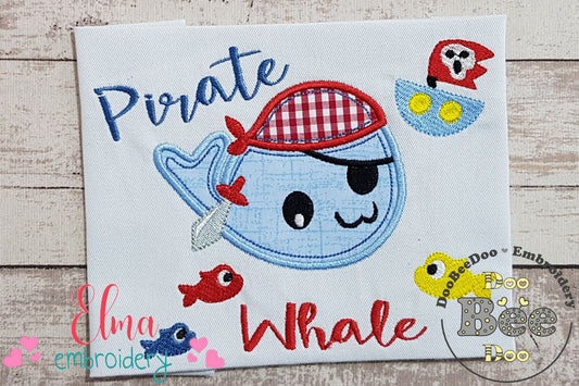 Pirate Whale - Applique