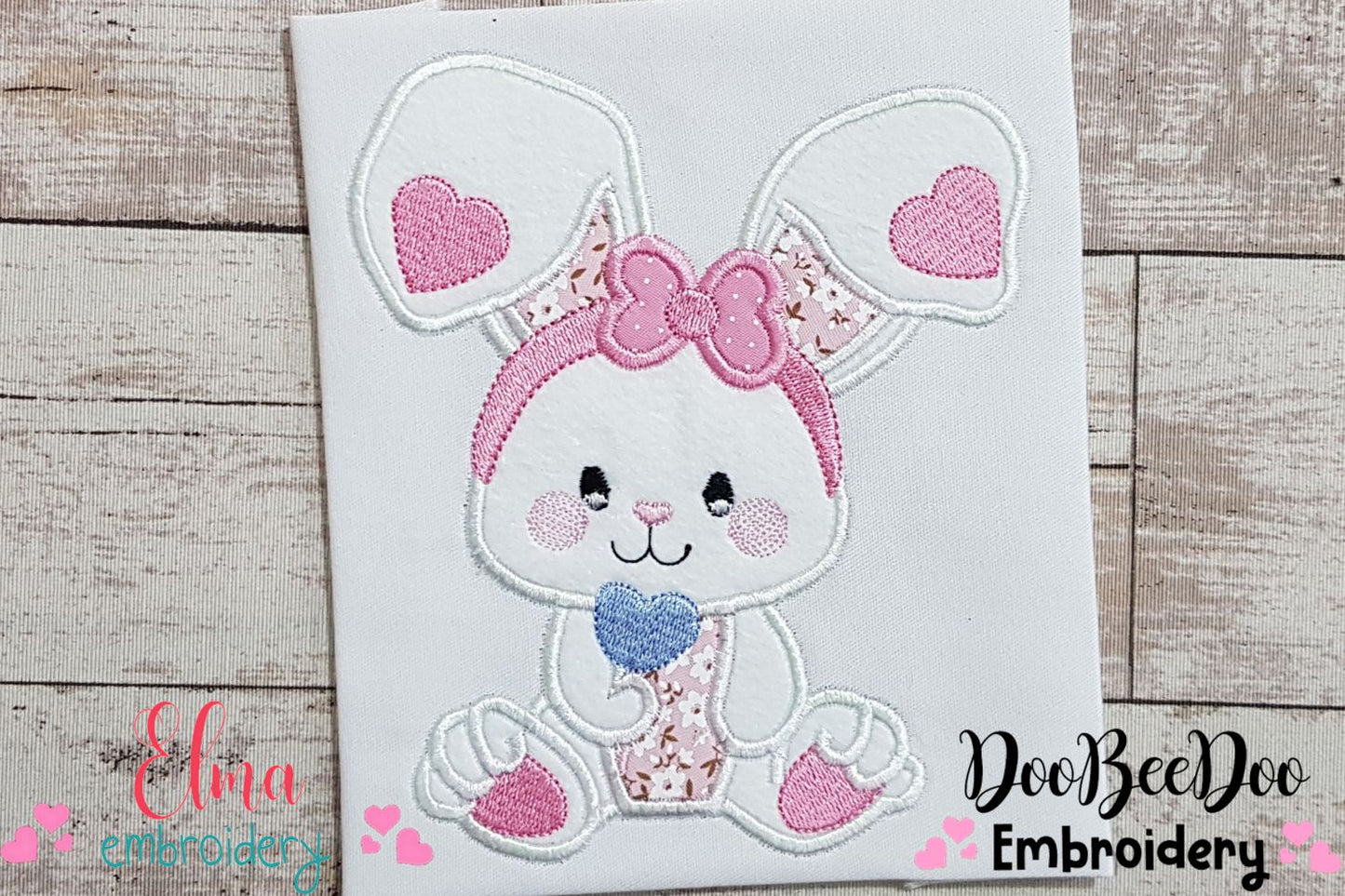 Cute Easter Bunny Girl - Applique