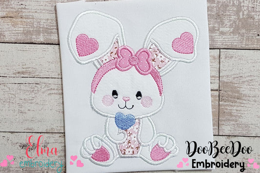 Cute Easter Bunny Girl - Applique