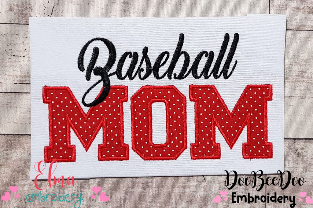 Basic Baseball Mom - Applique