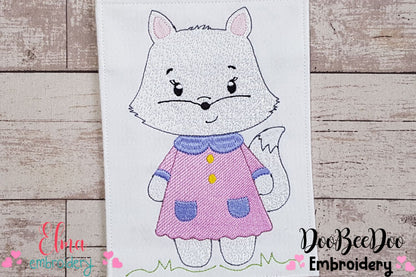 Cute Little Cat Girl - Rippled