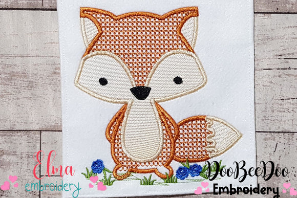 Little Fox Boy - Fill Stitch - Machine Embroidery Design