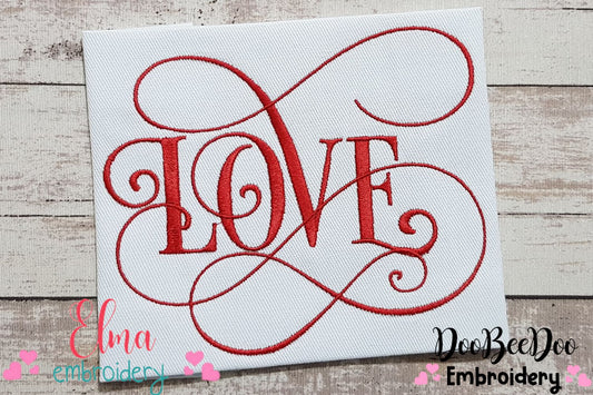 Swirly Love - Applique