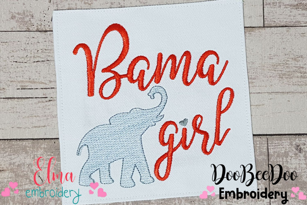 Bama Girl - Fill Stitch Embroidery