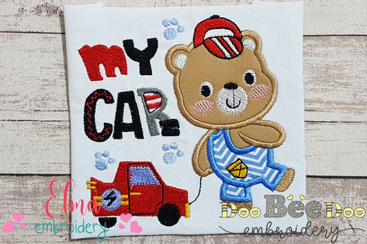 Teddy Bear my Car - Applique