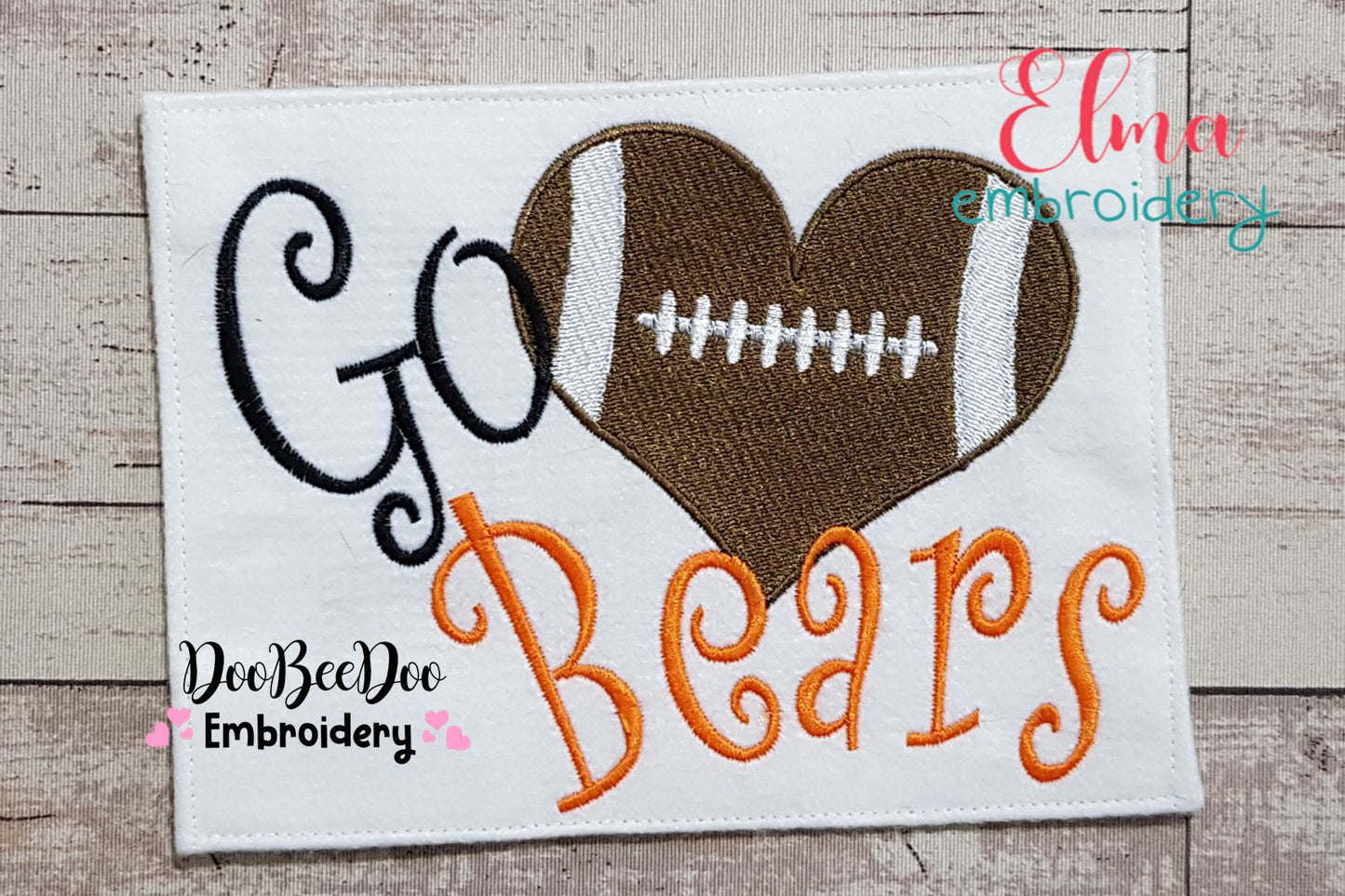 Football Go Bears - Fill Stitch