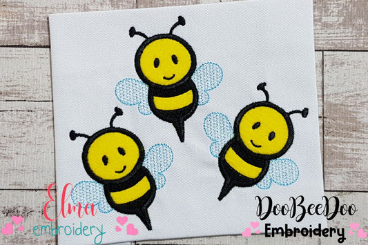Three Bumble Bee Boy - Applique