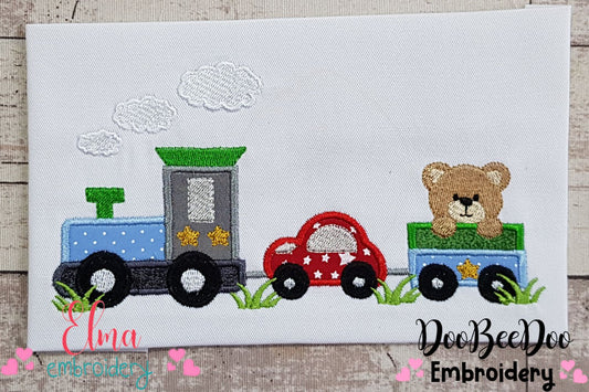 Teddy Bear Train - Applique