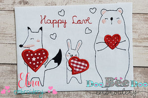 Happy Love Animals - Applique