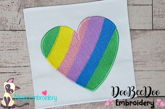 Colorful Heart - Fill Stitch