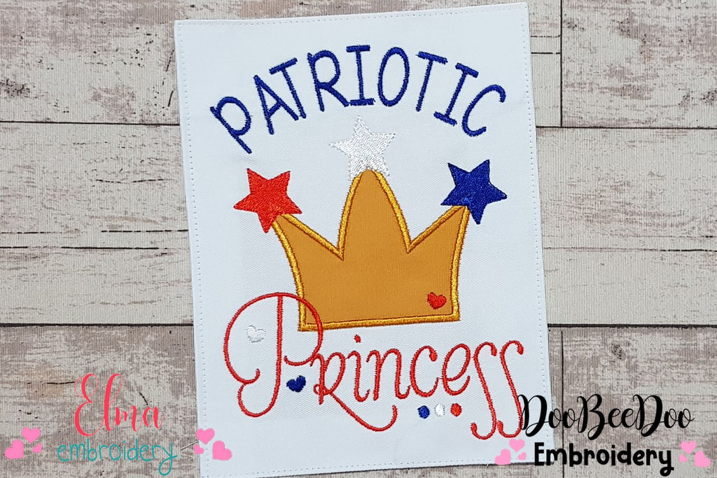 Patriotic Princess -  Applique
