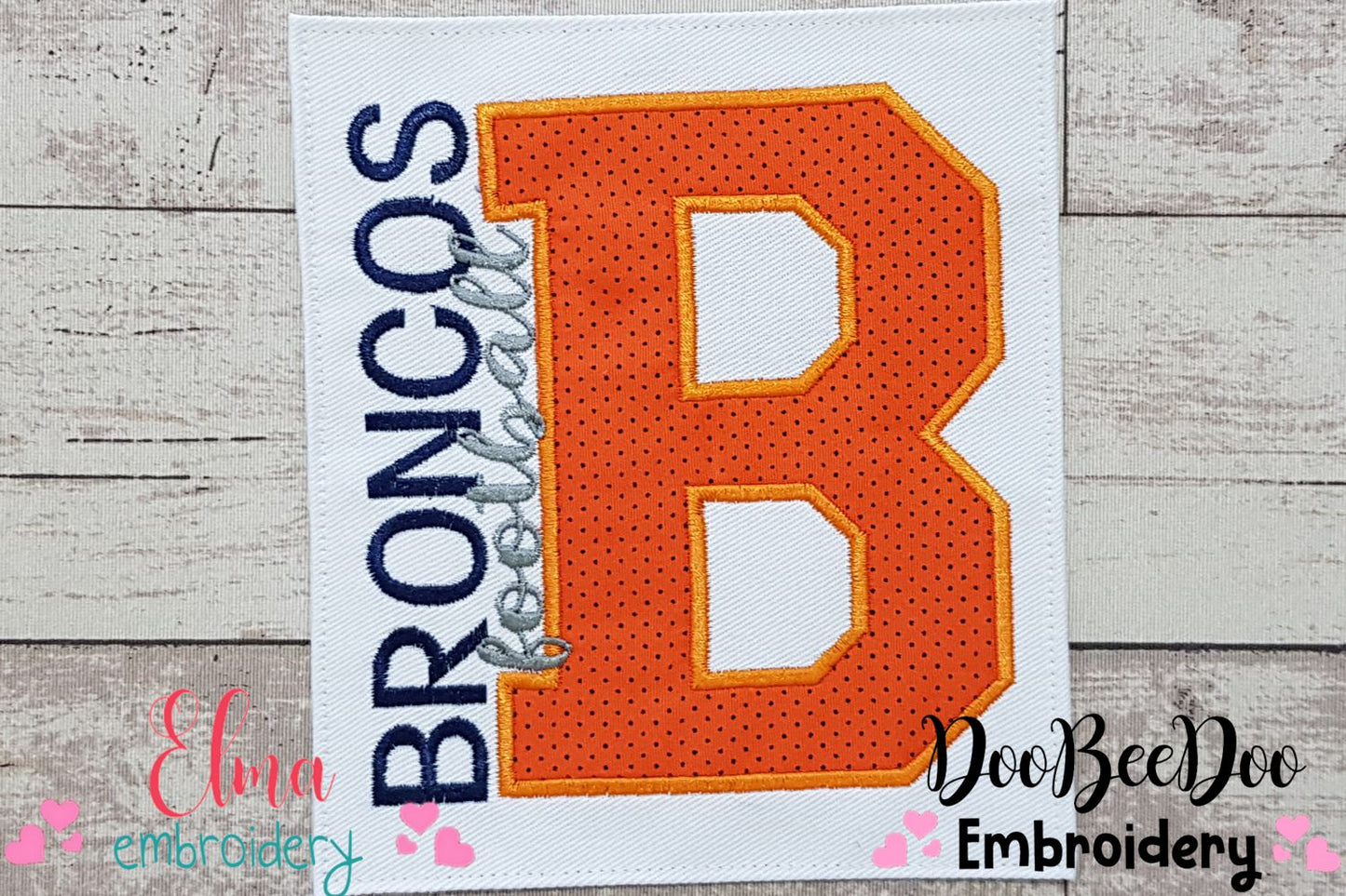 Broncos Football Letter B - Applique