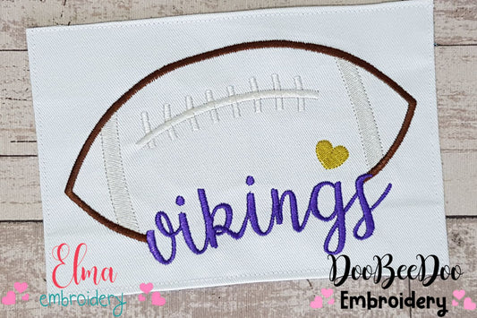 Football Vikings Ball - Fill Stitch Embroidery