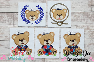 Sailor Teddy Bear Collection - Set of 5 designs - Applique
