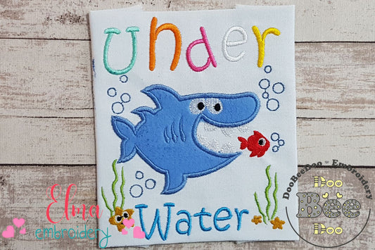 Shark Under Water - Applique