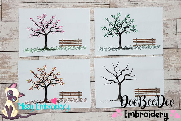 The Four Seasons - Set of 4 designs - Fill Stitch