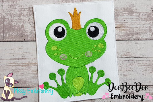 Prince Frog - Fill Stitch - Machine Embroidery Design
