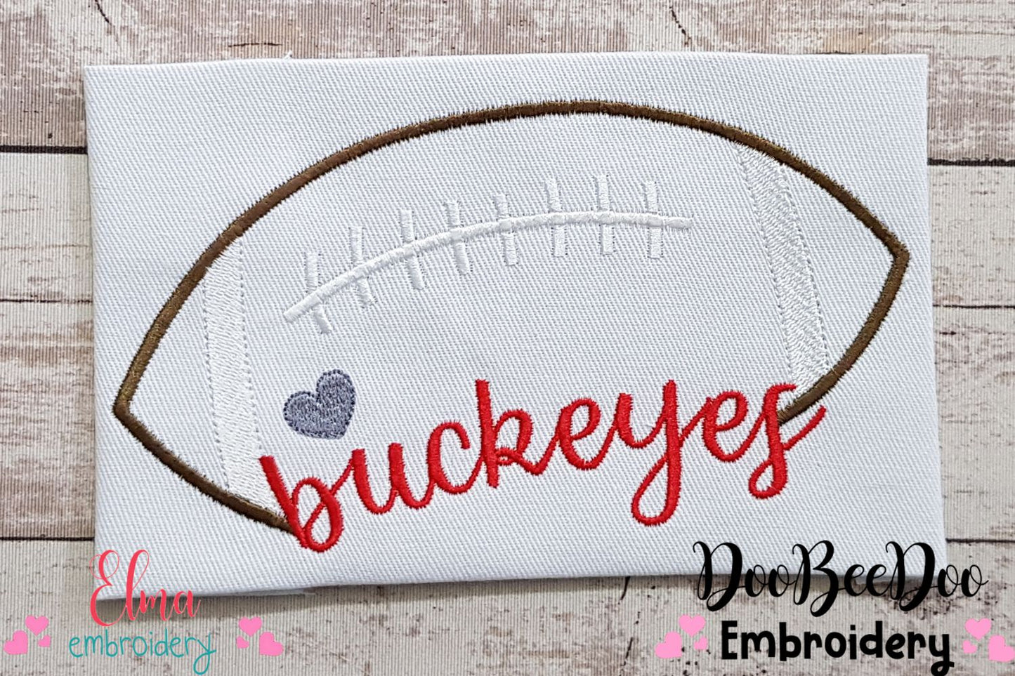Football Buckeyes Ball - Fill Stitch
