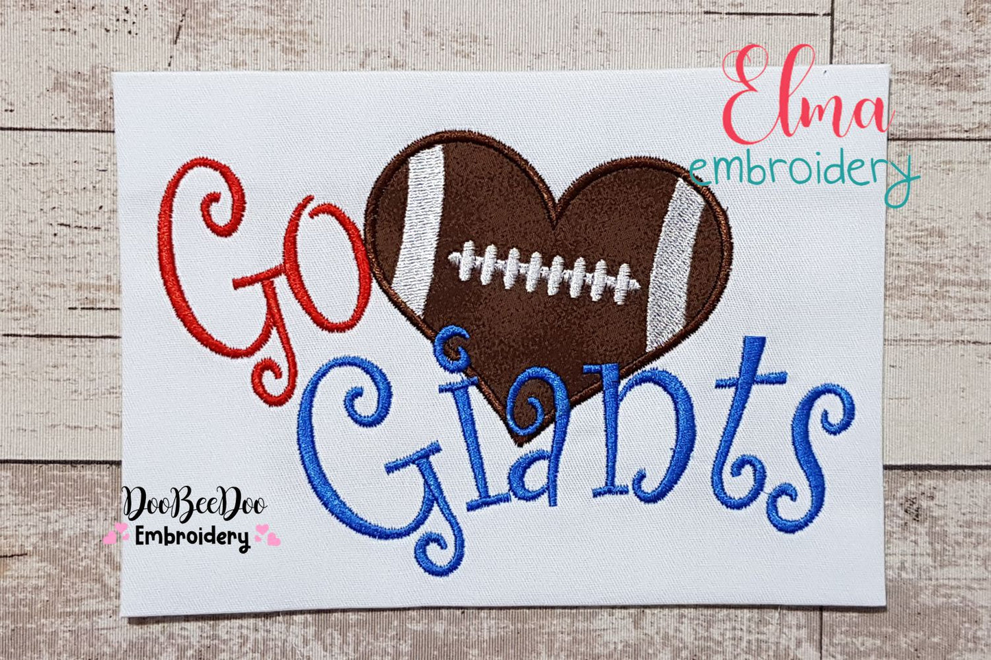 Football Go Giants - Applique