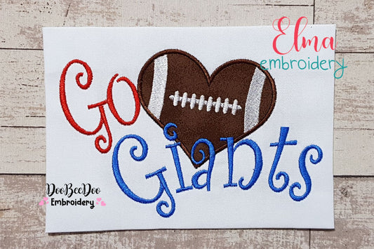 Football Go Giants - Applique