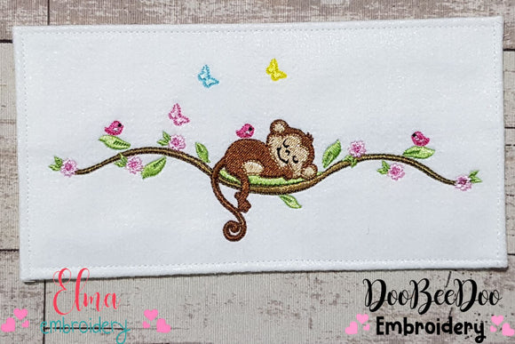 Little Monkey Sleeping - Fill Stitch