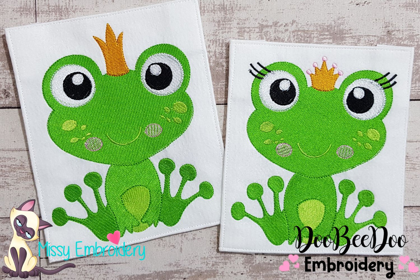 Prince and Princess Frog - Fill Stitch - Set of 2 designs