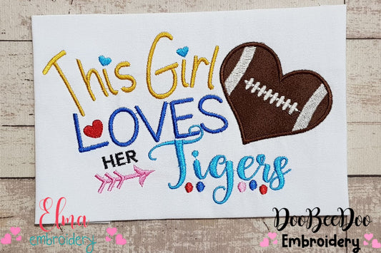 This Girl Loves her Tigers - Applique