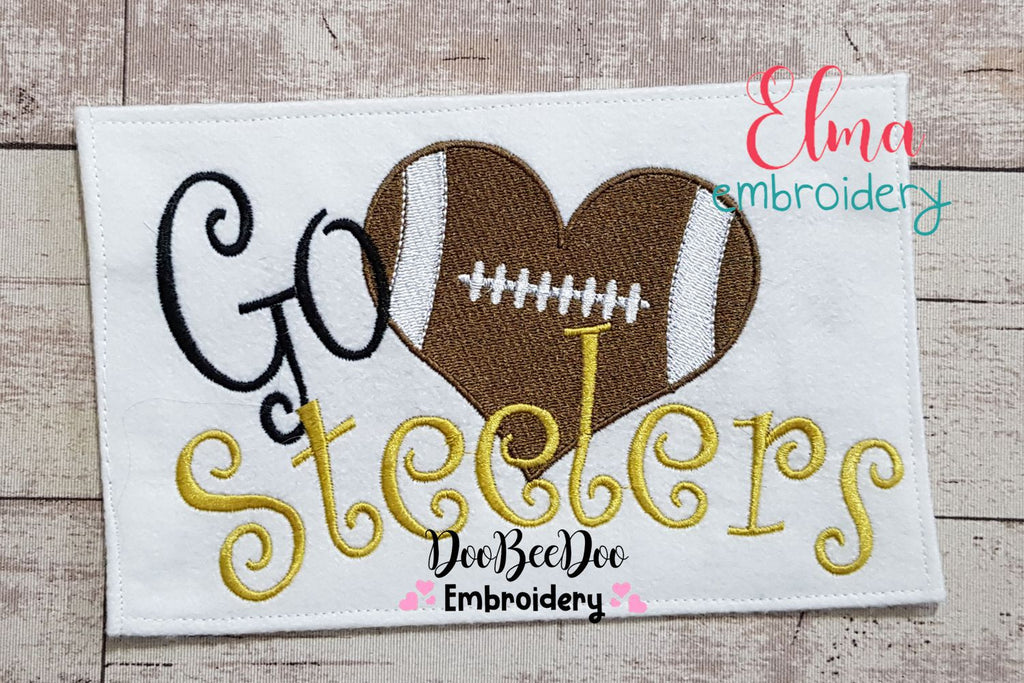 Football Go Steelers - Fill Stitch Embroidery