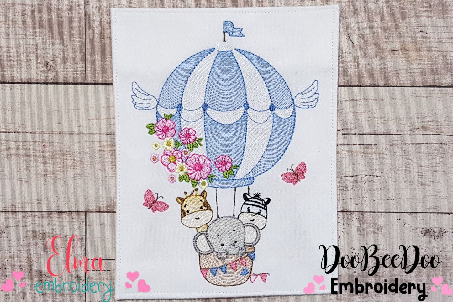Animals Safari and Hot Air Balloon - Rippled