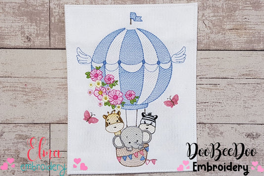 Animals Safari and Hot Air Balloon - Rippled