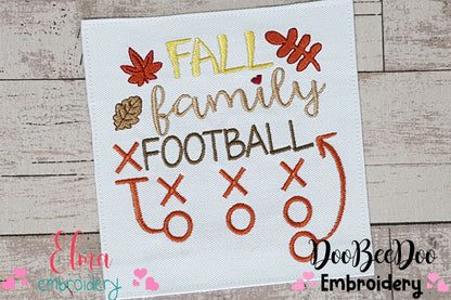 Fall Family Football - Fill Stitch