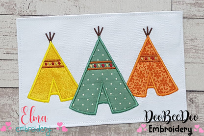 Tee Pee Trio - Applique