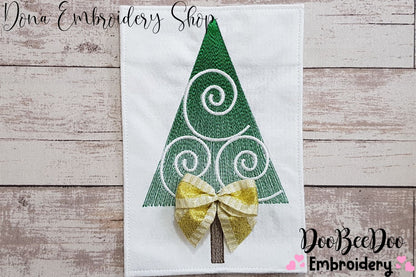 Christmas Tree - Rippled Embroidery