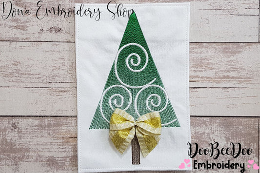 Christmas Tree - Rippled Embroidery