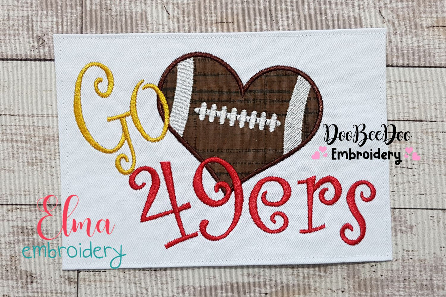 Football Go 49ers - Applique