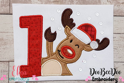 Christmas Reindeer Number One - Applique