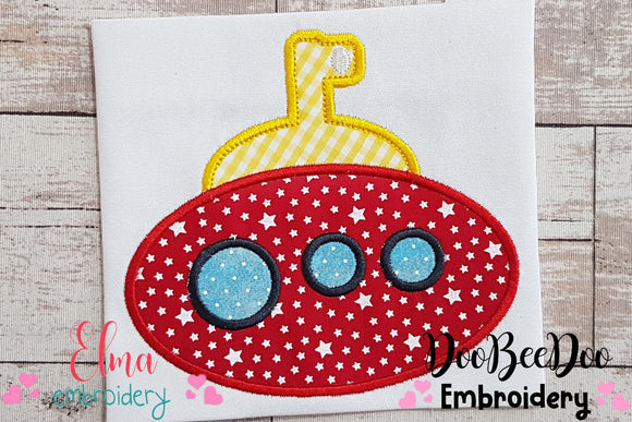 Submarine Yellow and Red - Applique