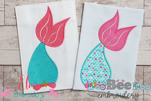 Mermaid Tail - Fill Stitch and Applique - Set of 2 designs
