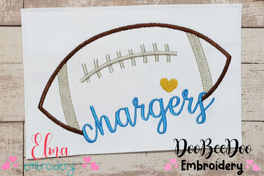 Football Chargers Ball - Fill Stitch