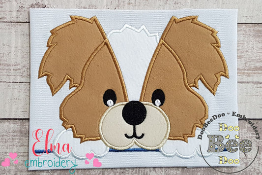 Split Puppy Dog Boy - Applique Embroidery