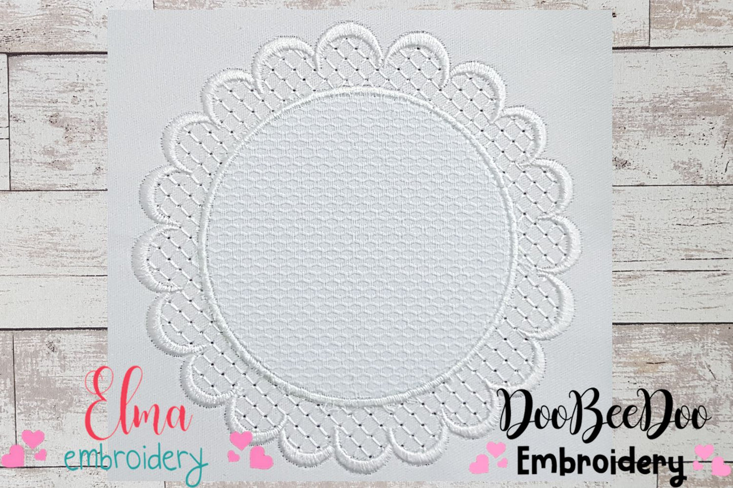 Delicate Lace Frame - Applique - Machine Embroidery Design
