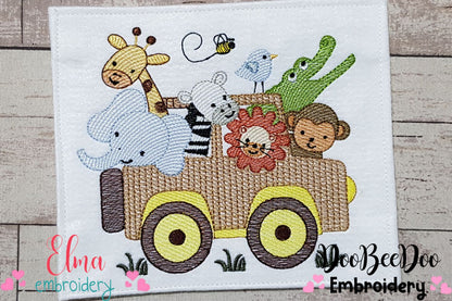 Animals Safari in the Car - Rippled