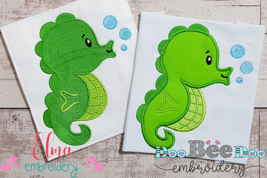 Seahorse - Fill Stitch and Applique - Set of 2 designs